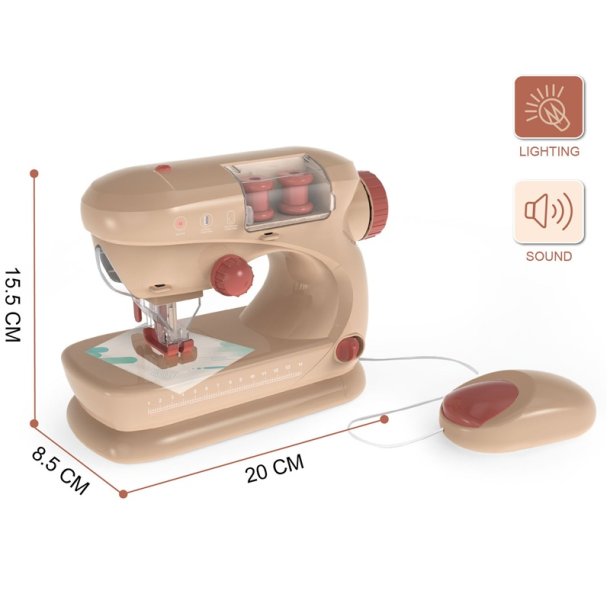 Legetøjssymaskine m. håndpedal