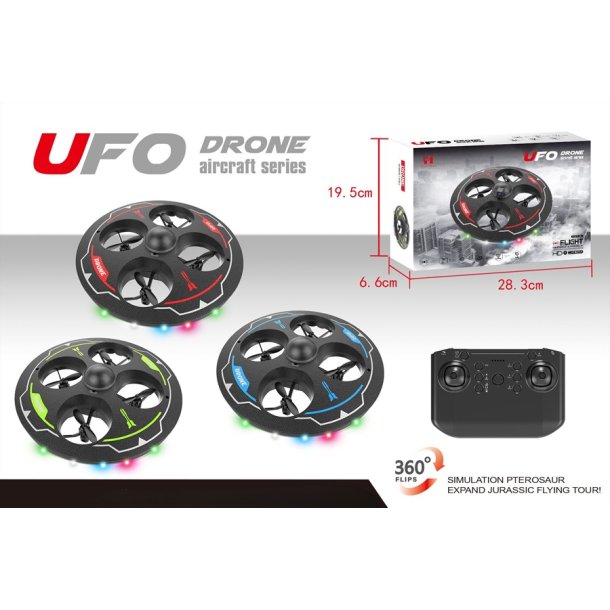 UFO Glow Drone m. 360° Flips