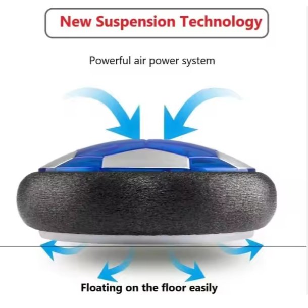 Hover Ball, genopladelig m. LED-lys