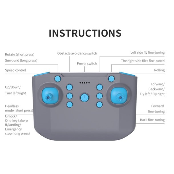 Flying Glow Drone m. 360° flipfunktion
