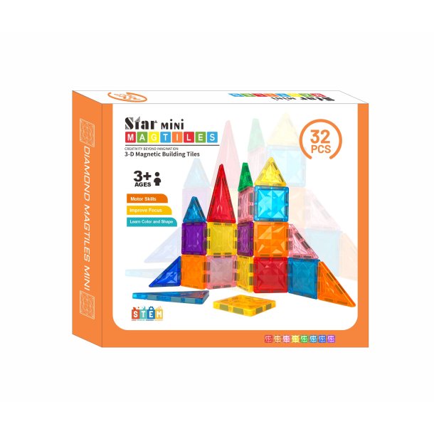 Magnetic Tiles Mini, 32 dele