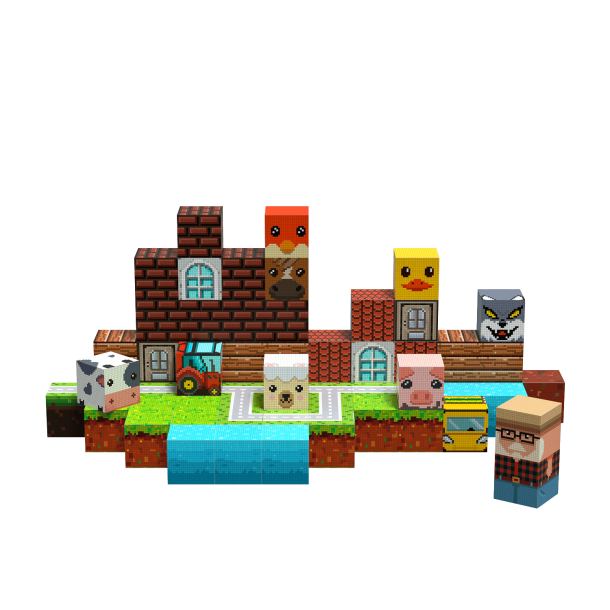 MagCubes Magnetiske Byggeklodser, Bondegrd, 100 dele