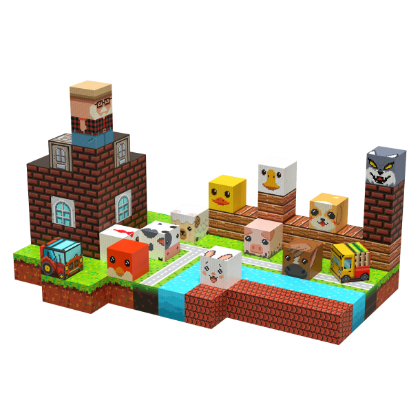 MagCubes Magnetiske Byggeklodser, Bondegrd, 100 dele