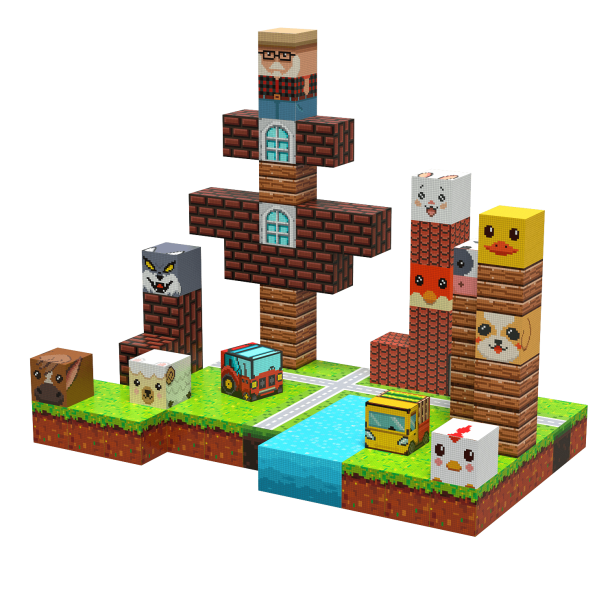 MagCubes Magnetiske Byggeklodser, Bondegrd, 100 dele