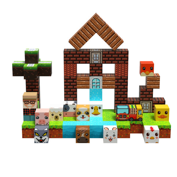 MagCubes Magnetiske Byggeklodser, Bondegrd, 100 dele