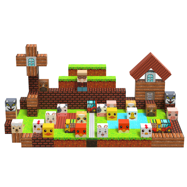 MagCubes Magnetiske Byggeklodser, Bondegrd, 100 dele