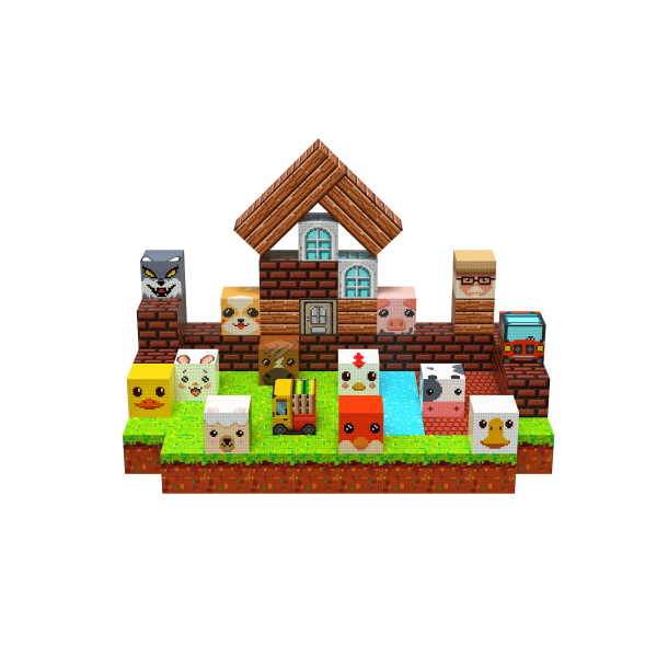 MagCubes Magnetiske Byggeklodser, Bondegrd, 100 dele