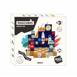 MagCubes Magnetiske Byggeklodser, Rummet, 100 dele
