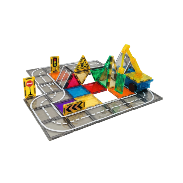 Magnetiska Plattor - Trafikbana, 72 delar