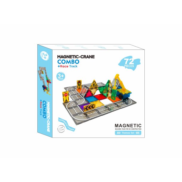 Magnetiska Plattor - Trafikbana, 72 delar