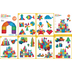 Magnetic Tiles Byggplattor  120 st