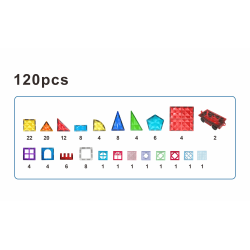 Magnetic Tiles Byggplattor  120 st