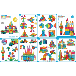 Magnetic Tiles Byggeklosser  148 stk