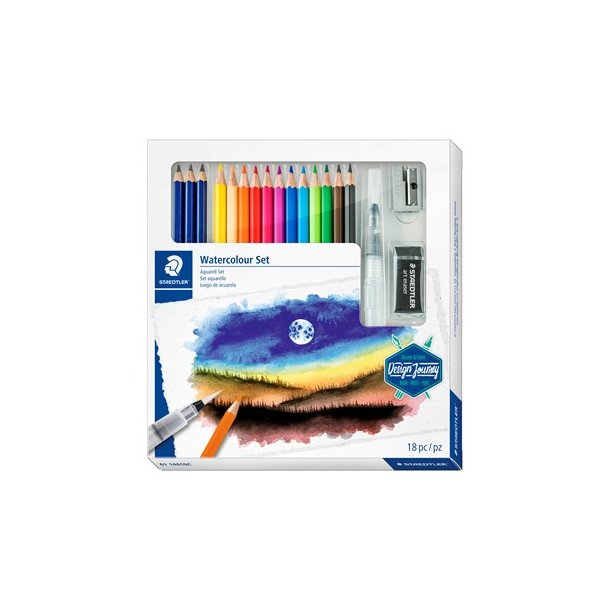 Staedtler Farveblyanter til akvareltegning, 18 stk 