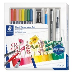 Staedtler Floral Design Journey vandfarves�t t/akvarel, 12 stk