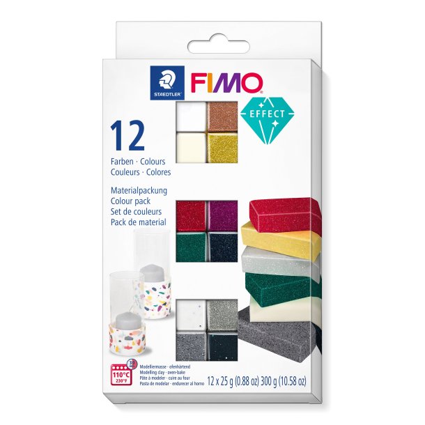 Staedtler FIMO modelleringsler, Soft Effect, 12x25g