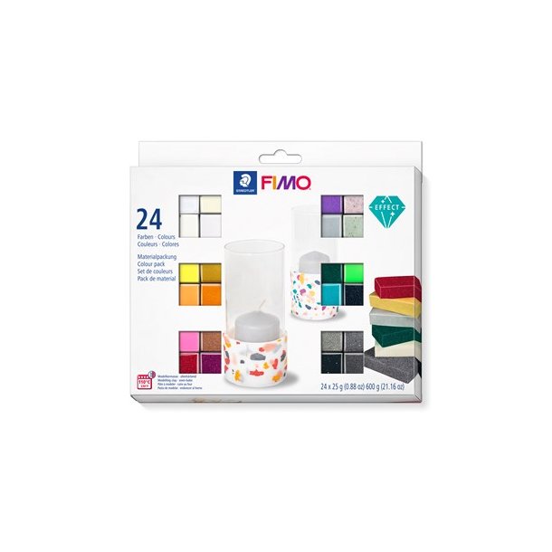 Staedtler FIMO modelleringsler, Soft Effect, 24x25g