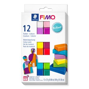Staedtler FIMO modelleringsler Soft Brilliant 12x25g, 12 dele