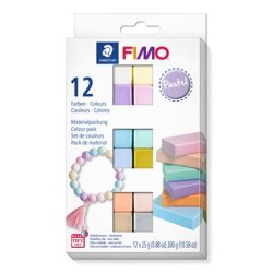 Staedtler FIMO modelleringsler Soft Pastel 12x25g, 12 dele