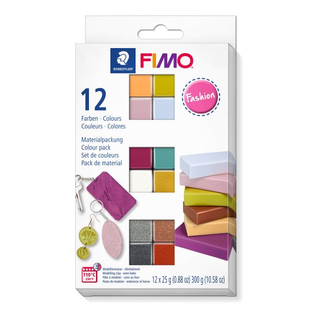 Staedtler FIMO modelleringsler Soft Fashion 12x25g, 12 dele