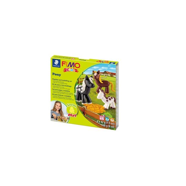 Staedtler FIMO modelleringsler Pony 4x42 g, 4 dele