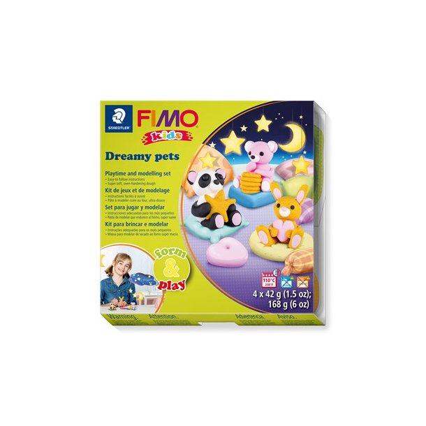  Staedtler FIMO modelleringsler Drmmedyr 4x42 g, 4 dele