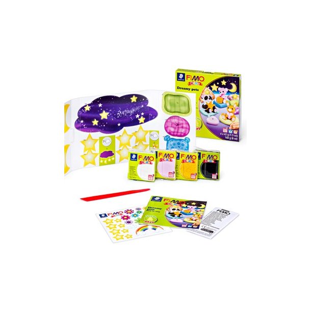  Staedtler FIMO modelleringsler Drmmedyr 4x42 g, 4 dele