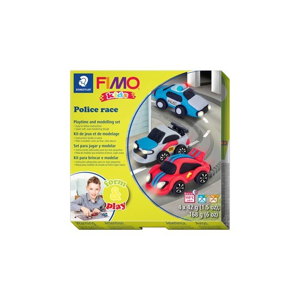 Staedtler FIMO modelleringsler Race 4x42 g, 4 dele