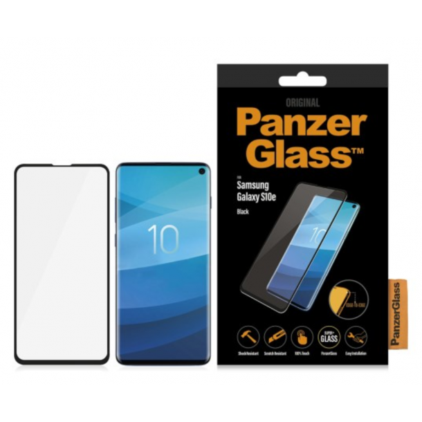 PanzerGlass skrmbeskyttelse Samsung Galaxy S10e - sort