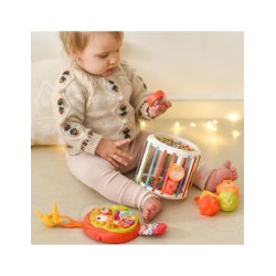 Sansekube til baby � interaktiv rulle og tromme