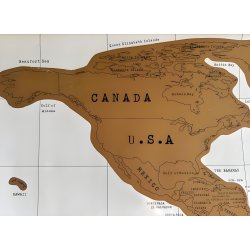 Scratch Map - Verdenskort som skrabes, 2 stk.