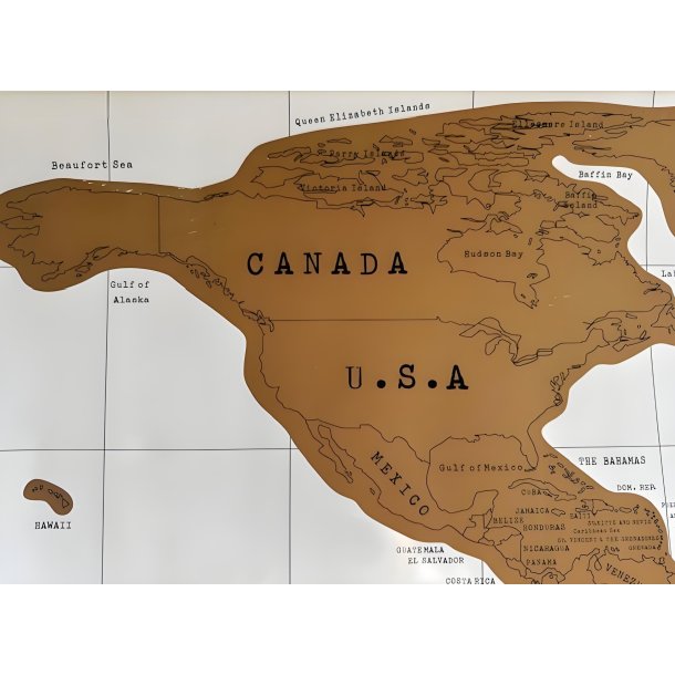 Scratch Map - Verdenskort som skrabes, 2 stk.