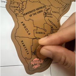 Scratch Map - Verdenskort som skrabes, 2 stk.