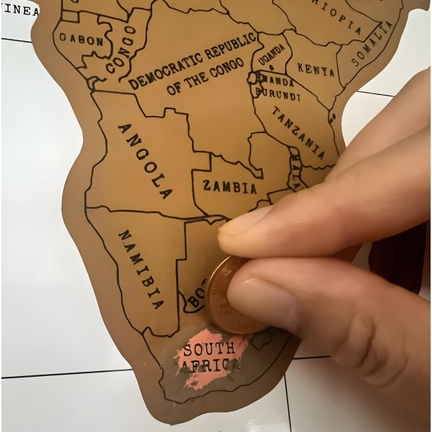 Scratch Map - Verdenskort som skrabes, 2 stk.