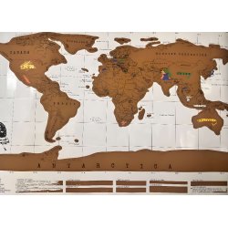 Scratch Map - Verdenskort som skrabes, 2 stk.