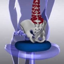 Siddepude, dia. 34 cm, blå