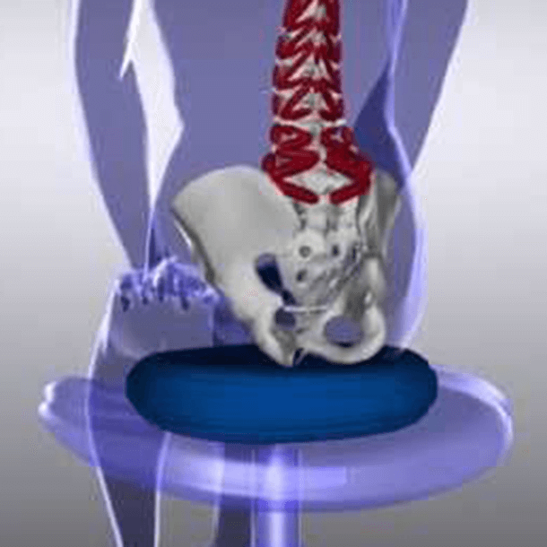 Siddepude, dia. 34 cm, blå