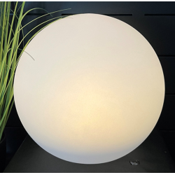 Solcelle LED lyskugle �25 cm � udend�rs hvid