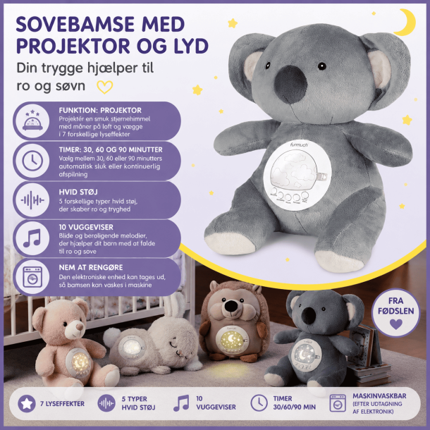 Sovnalle Isbj�rn med Projektor och Lugnande Ljud