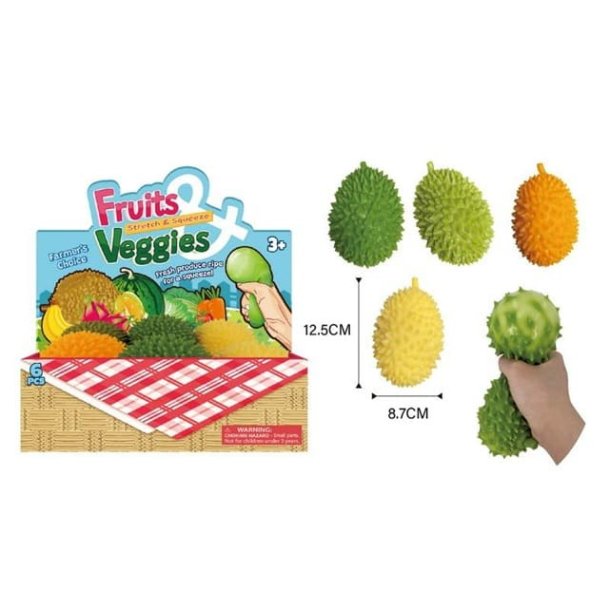 Squeeze Jumbo Frugt 12,5 cm � stor kl�m- og stressbold i frugtdesign