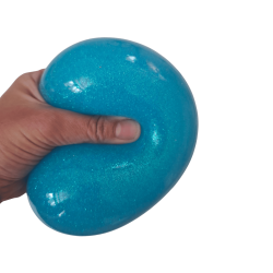 Squeeze Jumbo Glitterbold 11 cm � stor kl�m- og stressbold med glimmer