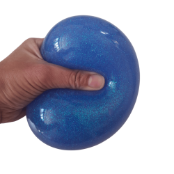 Squeeze Jumbo Glitterbold 11 cm � stor kl�m- og stressbold med glimmer