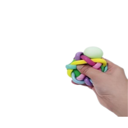Squeeze stressbold med pop-effekt � farverig fidget bold