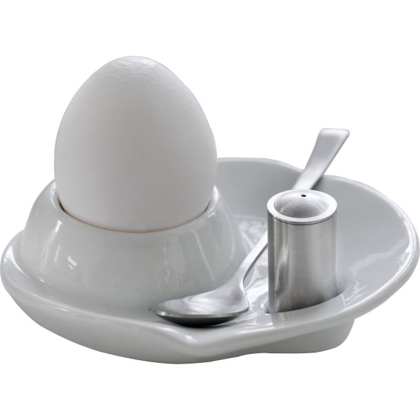 Steel-function, �ggkopp porslin med sked