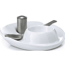 Steel-function, �ggkopp porslin med sked