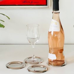 Steel-function, Bordbrik til vinflaske 4 stk. ø10 cm.