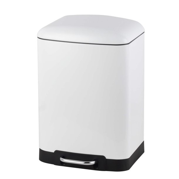 Steel-function, Fyrkantig vit soptunna 12 l