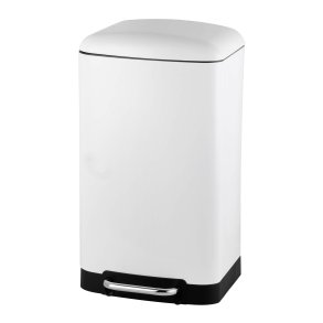Steel-function, Firkantet hvid affaldsspand 30 l.