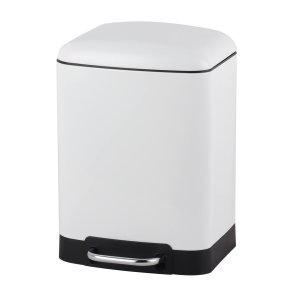Steel-function, Firkantet hvid affaldsspand 6 l.