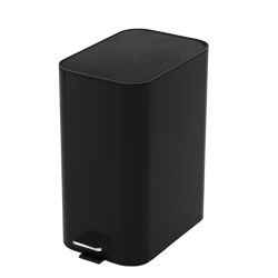 Steel-function, Fyrkantig svart soptunna 18 l